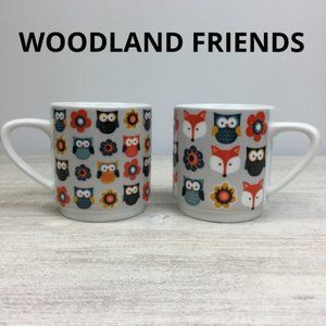 !SOLD! WOODLAND FRIENDS coffee mug set
